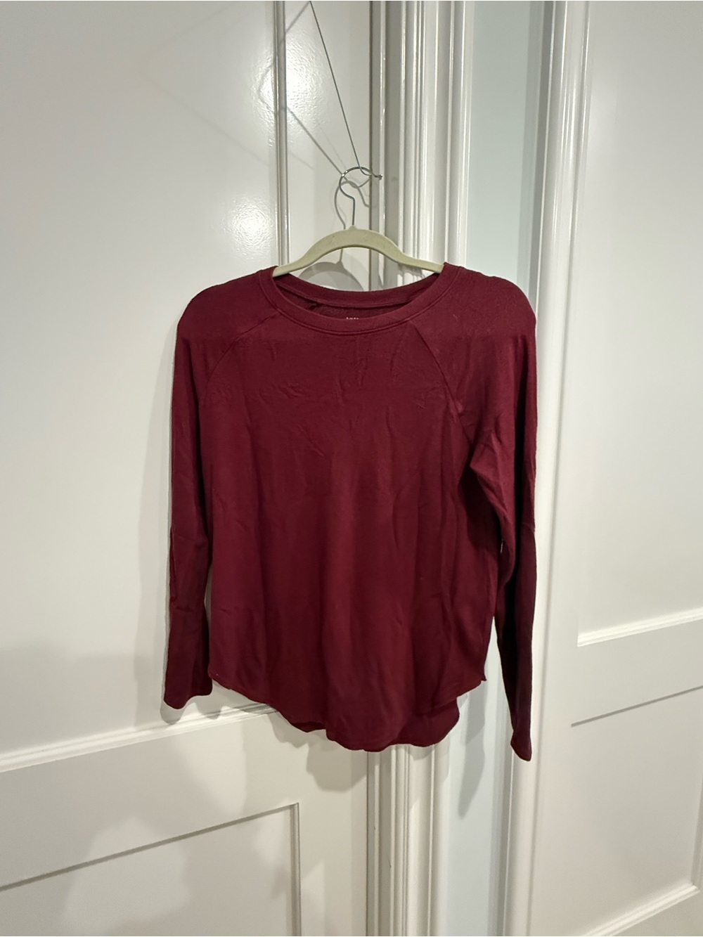 American Eagle Soft & Sexy Plush Long Sleeve Top - Wine